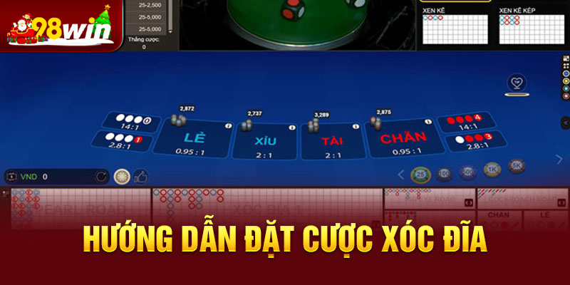 Các bước đặt cược cùng xóc đĩa 98win